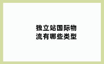 独立站国际物流有哪些类型