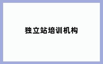 独立站培训机构