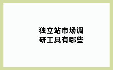 独立站市场调研工具有哪些