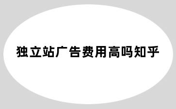 独立站广告费用高吗知乎