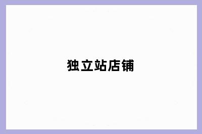 独立站店铺