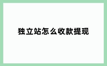 独立站怎么收款提现