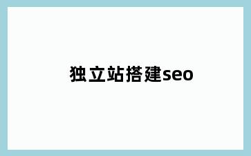 独立站搭建seo