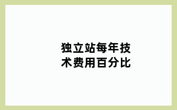 独立站每年技术费用百分比