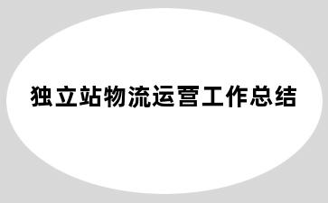 独立站物流运营工作总结