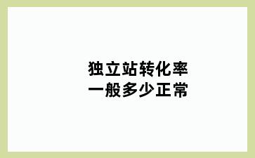 独立站转化率一般多少正常