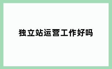 独立站运营工作好吗