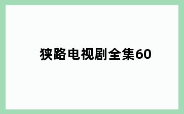 狭路电视剧全集60