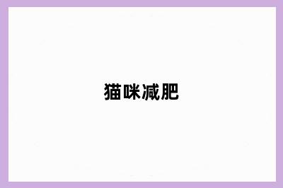 猫咪减肥