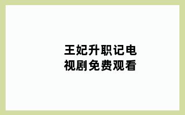 王妃升职记电视剧免费观看