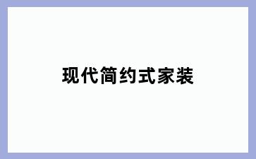 现代简约式家装