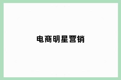 电商明星营销
