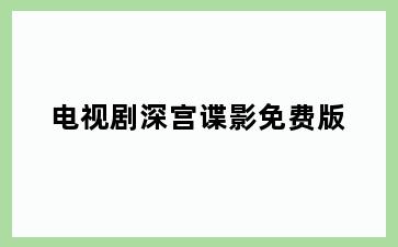电视剧深宫谍影免费版