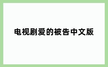 电视剧爱的被告中文版
