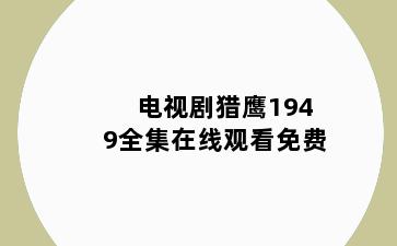 电视剧猎鹰1949全集在线观看免费