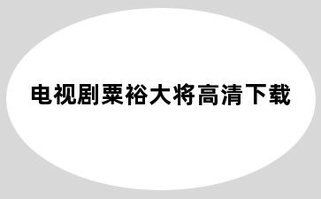 电视剧粟裕大将高清下载