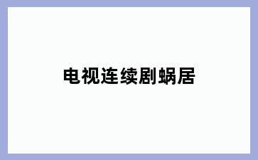 电视连续剧蜗居