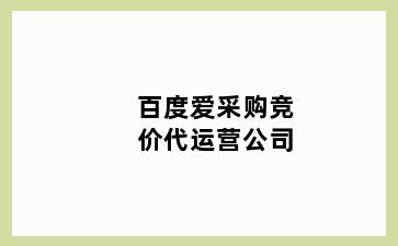 百度爱采购竞价代运营公司