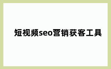 短视频seo营销获客工具
