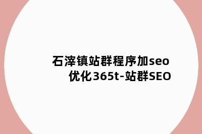 石滓镇站群程序加seo优化365t-站群SEO