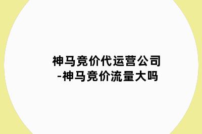 神马竞价代运营公司-神马竞价流量大吗