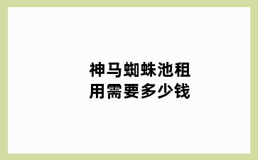 神马蜘蛛池租用需要多少钱