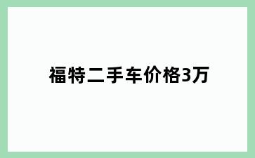 福特二手车价格3万