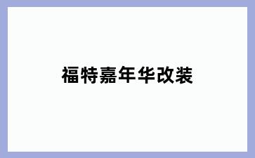 福特嘉年华改装