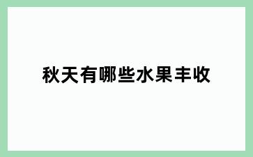 秋天有哪些水果丰收
