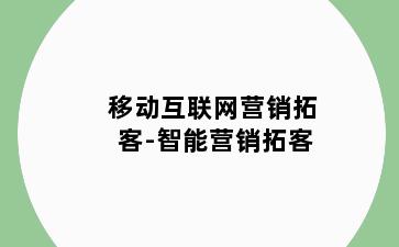 移动互联网营销拓客-智能营销拓客
