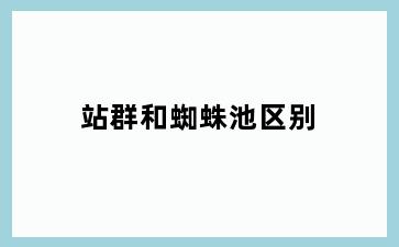 站群和蜘蛛池区别