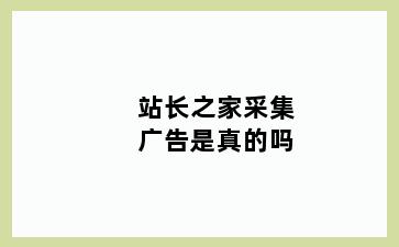 站长之家采集广告是真的吗