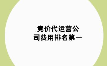 竞价代运营公司费用排名第一