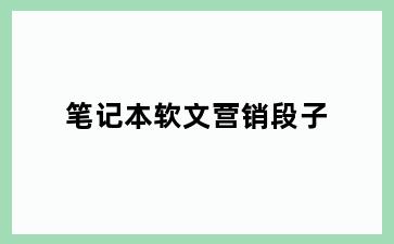 笔记本软文营销段子