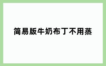 简易版牛奶布丁不用蒸