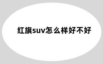 红旗suv怎么样好不好