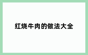 红烧牛肉的做法大全