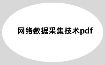 网络数据采集技术pdf