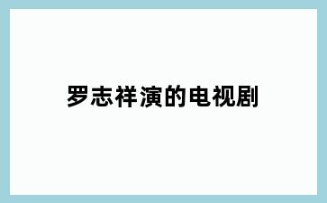罗志祥演的电视剧
