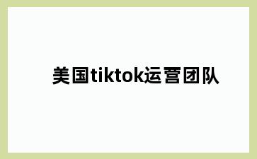 美国tiktok运营团队