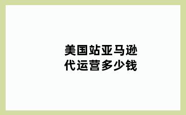 美国站亚马逊代运营多少钱