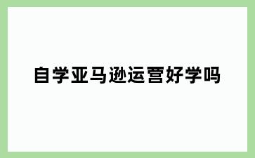 自学亚马逊运营好学吗