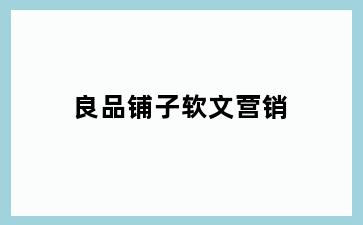 良品铺子软文营销