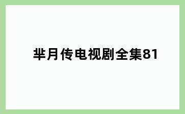 芈月传电视剧全集81