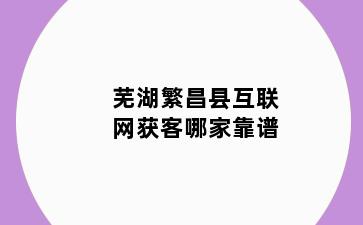 芜湖繁昌县互联网获客哪家靠谱