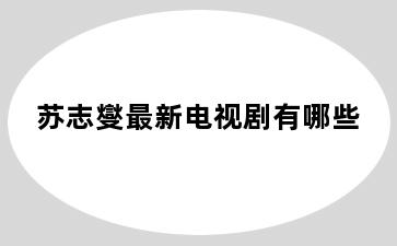 苏志燮最新电视剧有哪些