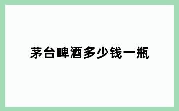 茅台啤酒多少钱一瓶