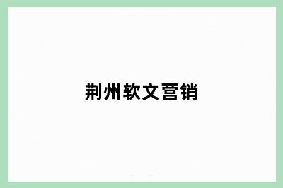 荆州软文营销