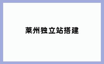 莱州独立站搭建