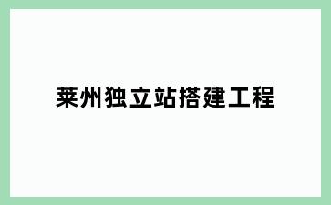 莱州独立站搭建工程